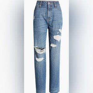 NEW VIGOSS- Ripped Super High Waist Tapered Jeans